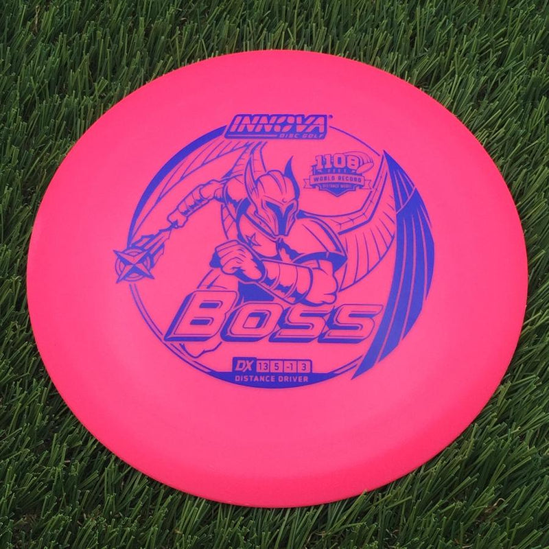 Innova DX Boss with 1108 Feet World Record Distance Model Stamp- 169.19 Pink
