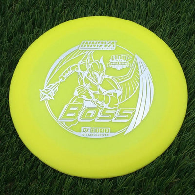 Innova DX Boss with 1108 Feet World Record Distance Model Stamp- 177.69 Yellow
