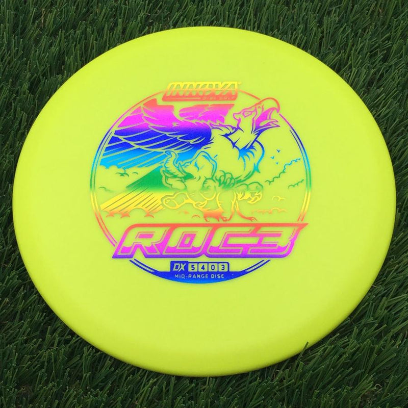 Innova DX Roc3 with Burst Logo Stock Character Stamp- 177.82 Yellow