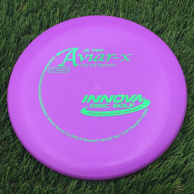 Innova Pro JK Aviar-x with Juliana Korver 5x PDGA Women's World Disc Golf Champion Stamp- 153.64 Purple