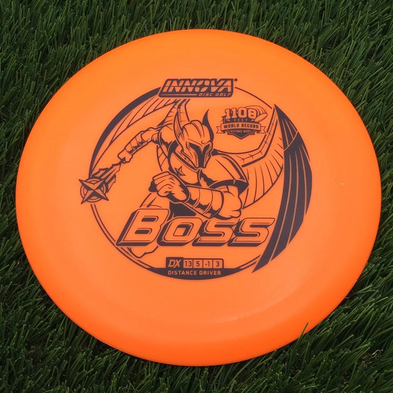Innova DX Boss with 1108 Feet World Record Distance Model Stamp- 163 Orange