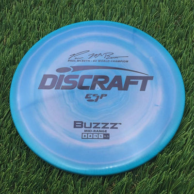 Discraft ESP Buzzz with Paul McBeth - 6x World Champion Signature Stamp- 174.43 Blue