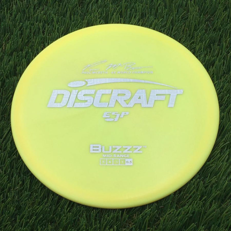 Discraft ESP Buzzz with Paul McBeth - 6x World Champion Signature Stamp- 171.8 Yellow