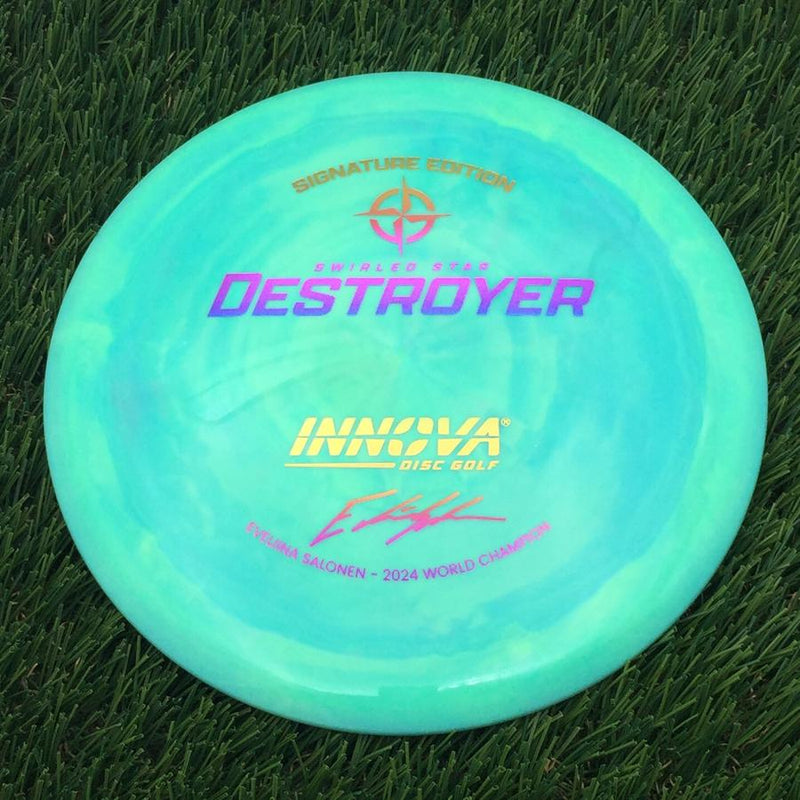 Innova Swirled Star Destroyer with Eveliina Salonen - 2024 World Champion Signature Edition Stamp- 172.82 Blue