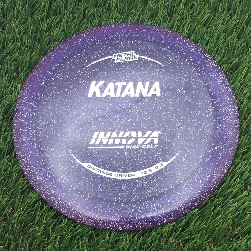 Innova Champion Metal Flake Katana with Burst Logo Stock Stamp- 168.9 Purple