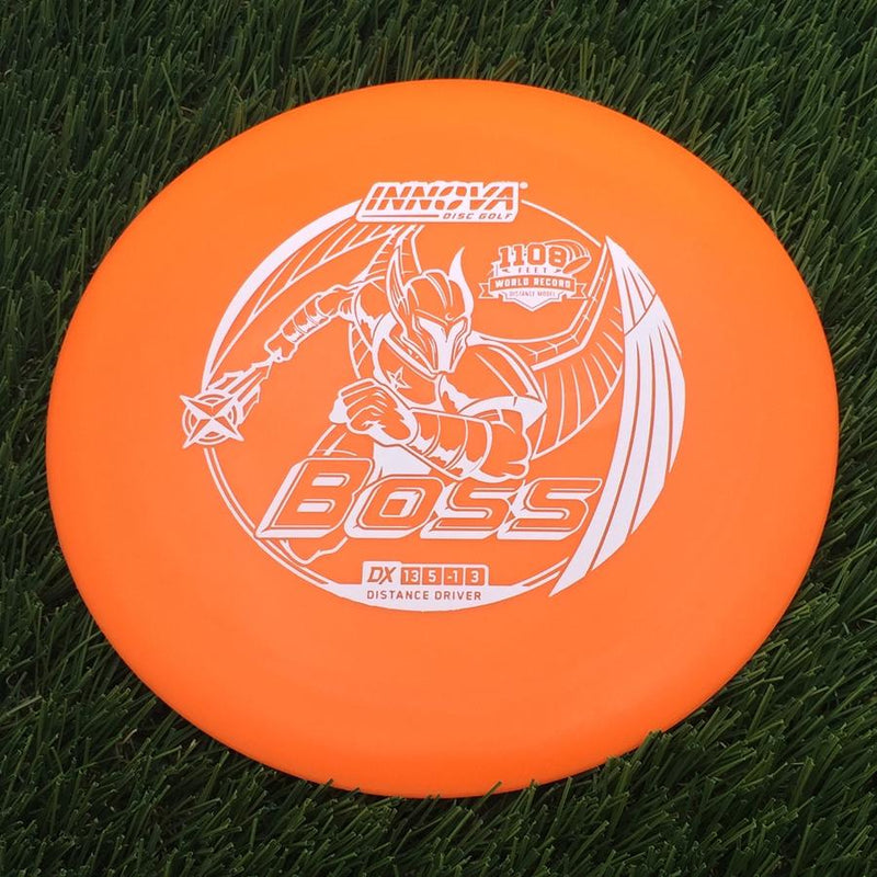 Innova DX Boss with 1108 Feet World Record Distance Model Stamp- 161.7 Orange