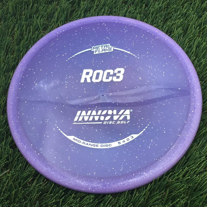 Innova Champion Metal Flake Roc3 with Burst Logo Stock Stamp- 137.74 Purple