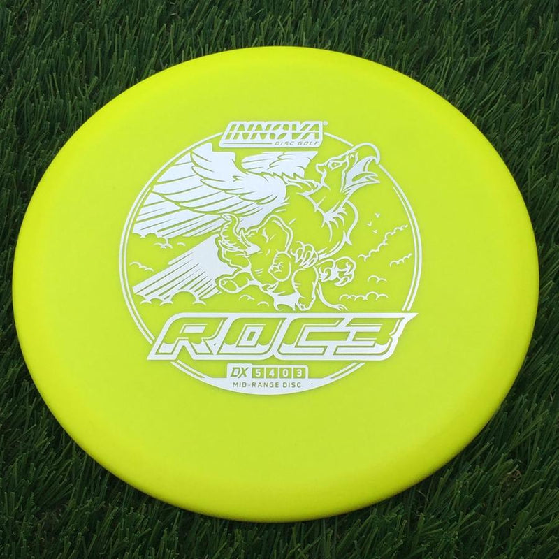 Innova DX Roc3 with Burst Logo Stock Character Stamp- 145.77 Yellow