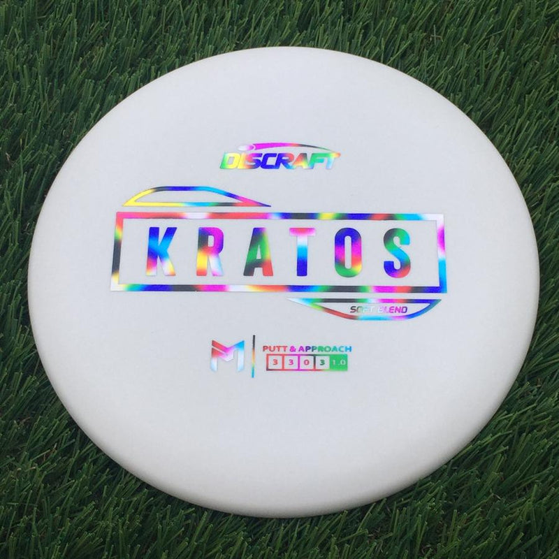 Discraft Putter Line Soft Kratos with PM Logo Stock Stamp Stamp- 175.21 White