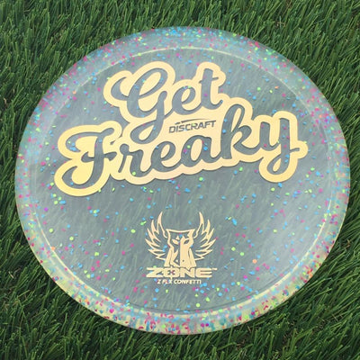 Discraft Elite Z FLX Confetti Zone with Get Freaky Dark Horse Brodie Smith Stamp- 174.93 Clear
