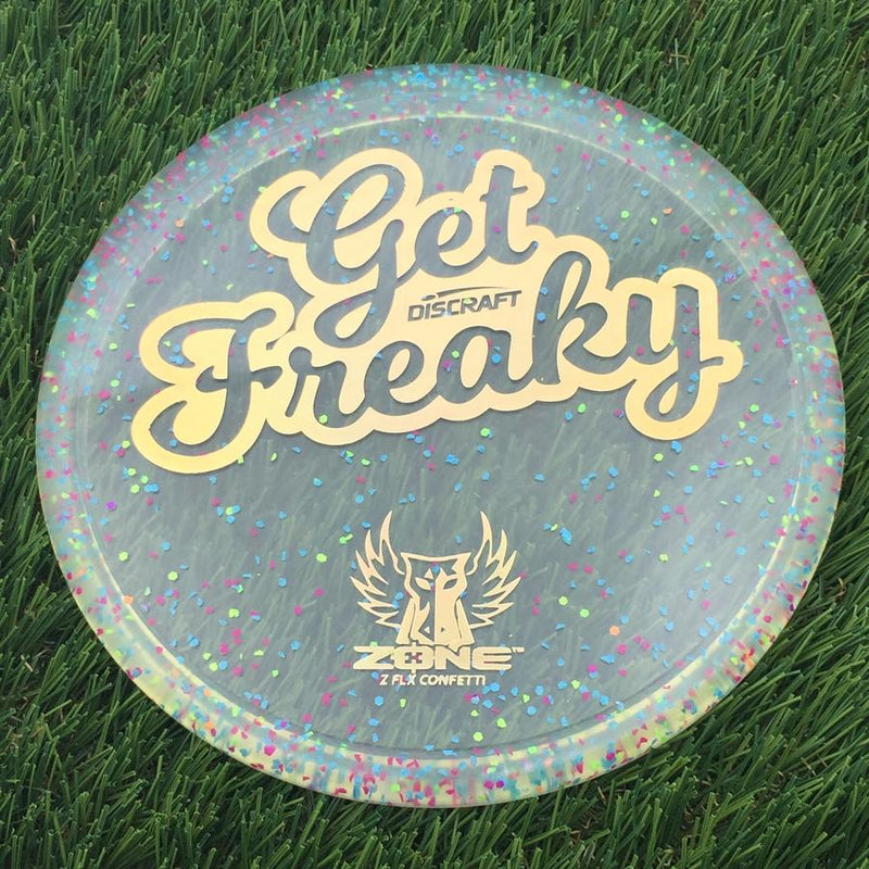 Discraft Elite Z FLX Confetti Zone with Get Freaky Dark Horse Brodie Smith Stamp- 174.93 Clear