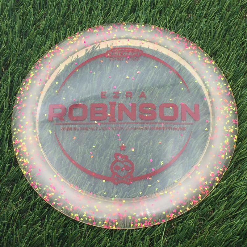 Discraft Elite Z Confetti Nuke with Ezra Robinson - 2025 Supreme Flight Open Champion - Peach Pirate Stamp- 173.85 Orange