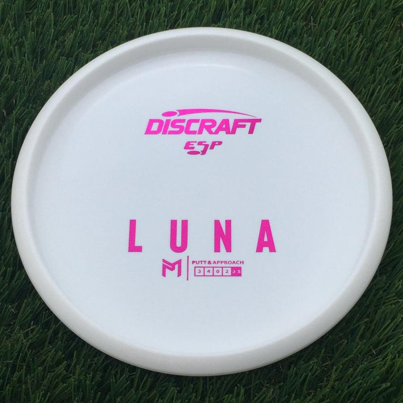 Discraft ESP Luna with Dye Line Blank Top Bottom Stamp- 166.02 White