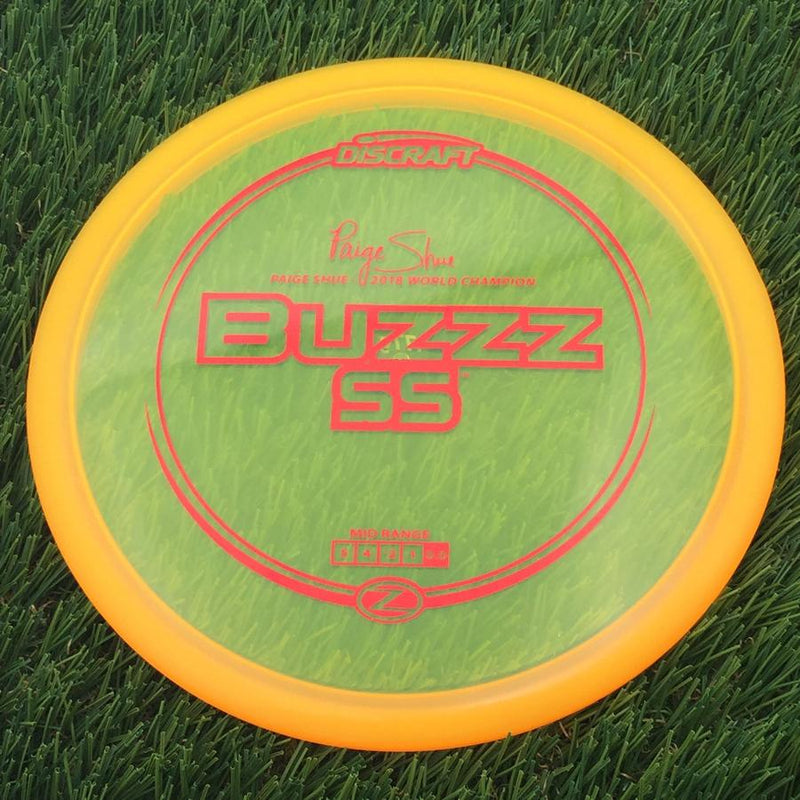 Discraft Elite Z BuzzzSS with Paige Shue - 2018 World Champion Stamp- 177.84 Yellow