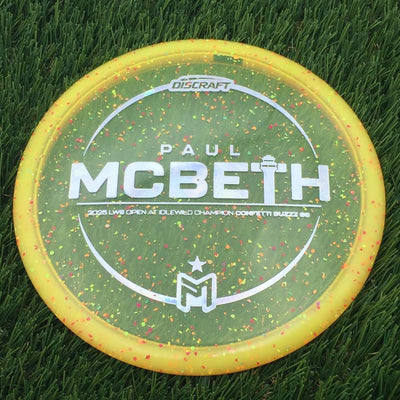 Discraft Elite Z Confetti BuzzzSS with Paul McBeth 2025 LWS Open At Idlewild Champion - Victory Edition Stamp- 174.56 Orange