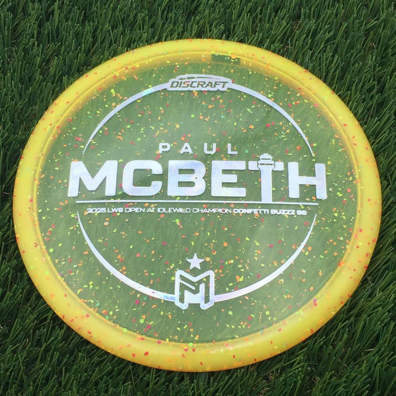 Discraft Elite Z Confetti BuzzzSS with Paul McBeth 2025 LWS Open At Idlewild Champion - Victory Edition Stamp- 174.56 Orange
