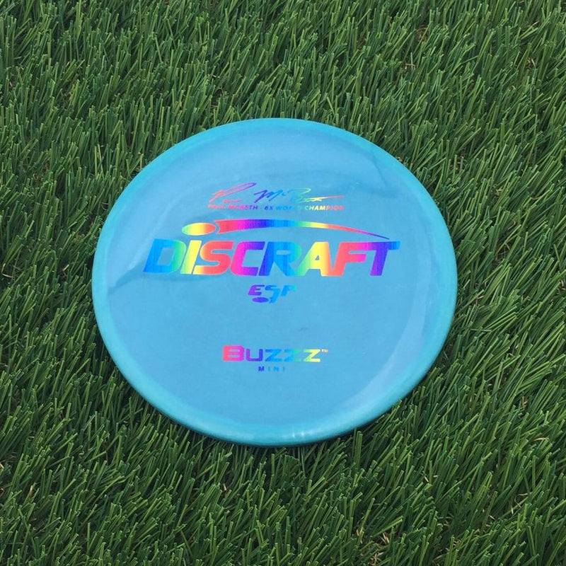 Discraft ESP Mini Buzzz Mini with Paul McBeth - 6x World Champion Signature Stamp- 58.93 Blue