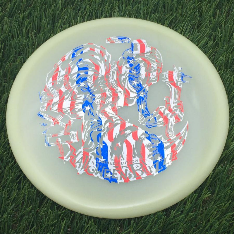 Discraft Mega-Glow Buzzz with 2025 Halloween Single Foil Art by Brian Allen Stamp- 179.71 Glow