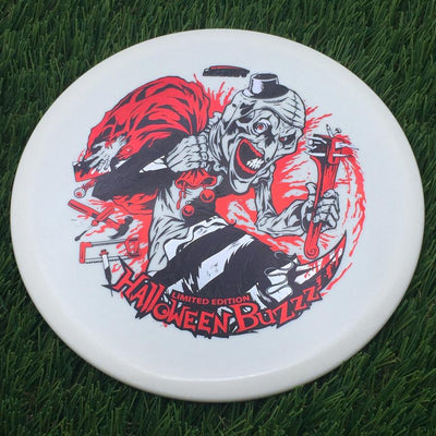 Discraft Seasonal Glow Elite Z Buzzz with 2025 Tri-Foil Hot Stamp Halloween Art by Brian Allen Stamp- 180.02 White