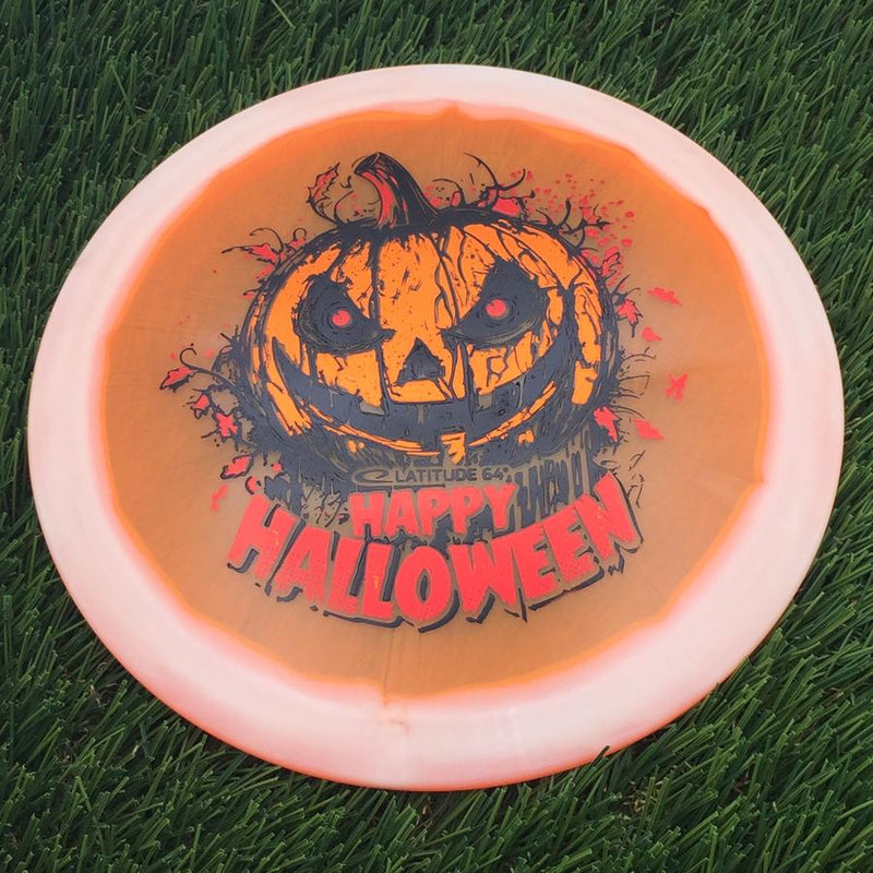 Latitude 64 Opto Ice Orbit Saint Pro with Happy Halloween Spooky Pumpkin - Triple Foil 2024 Stamp- 176 Orange
