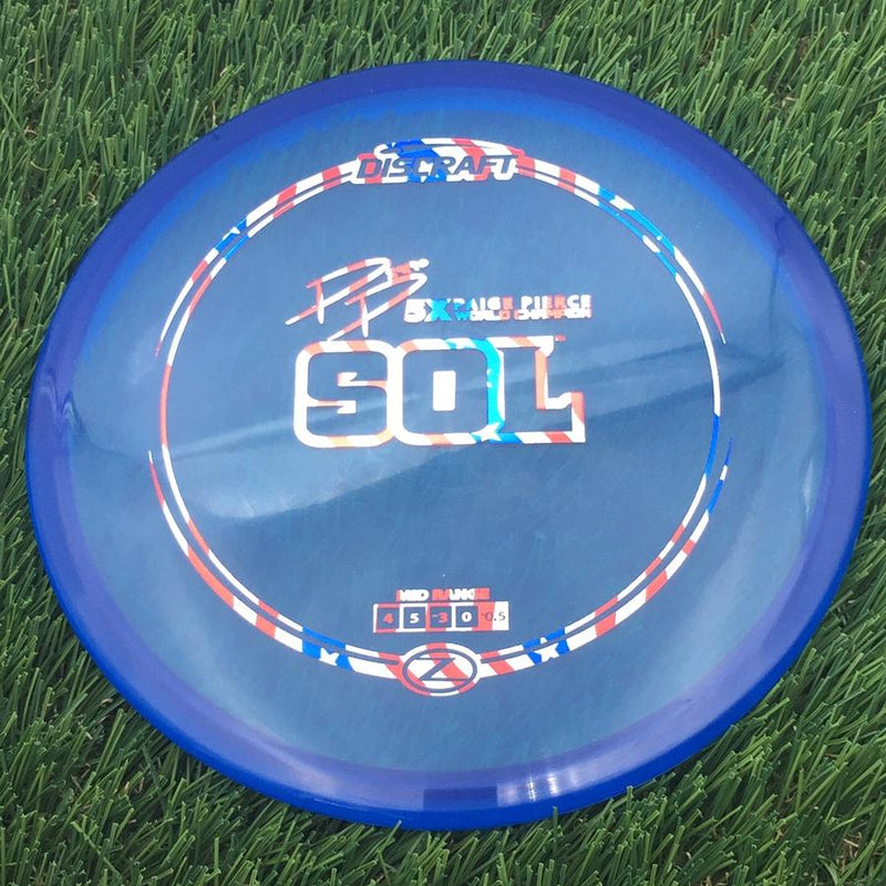 Discraft Elite Z Sol with PP 29190 5X Paige Pierce World Champion Stamp- 164.22 Blue