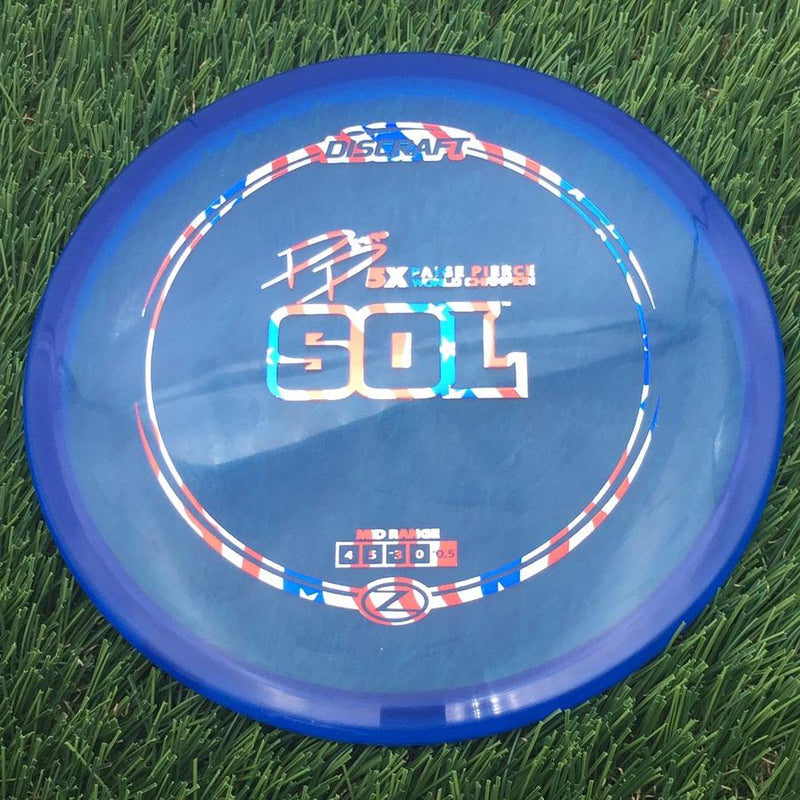 Discraft Elite Z Sol with PP 29190 5X Paige Pierce World Champion Stamp- 164.36 Blue