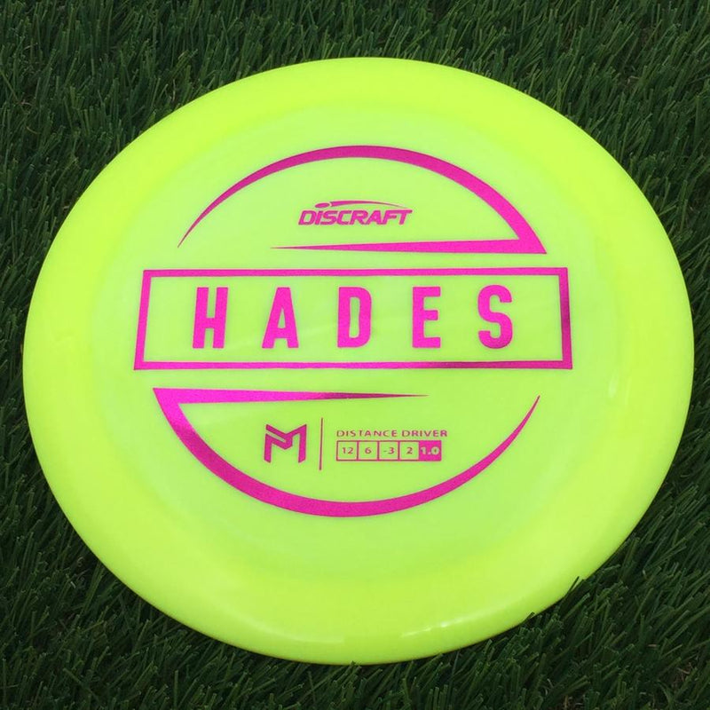 Discraft Elite Z Hades with PM Logo Stock Stamp Stamp- 171.53 Yellow
