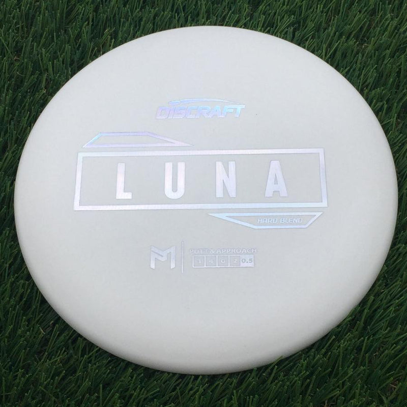 Discraft Putter Line Hard Luna with PM Logo Stock Stamp Stamp- 171.22 White