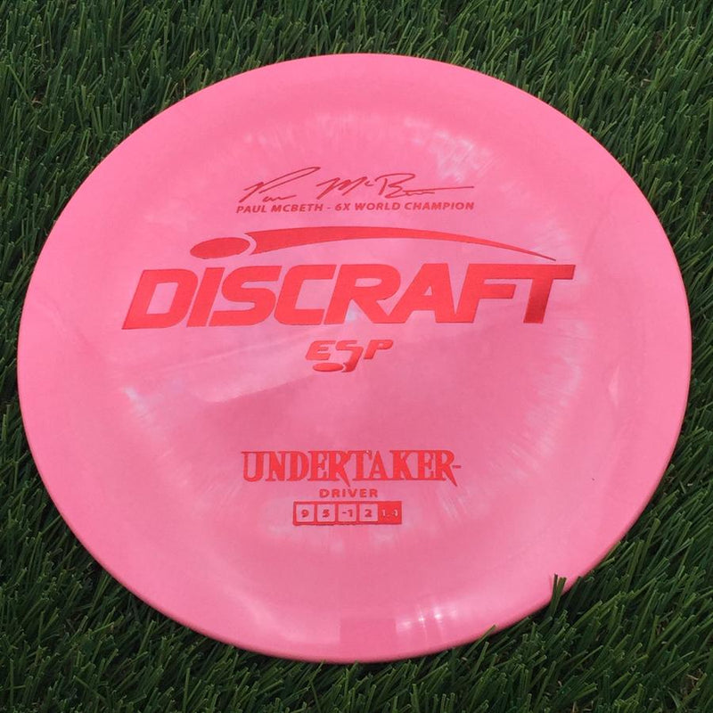 Discraft ESP Undertaker with Paul McBeth - 6x World Champion Signature Stamp- 170.44 Pink