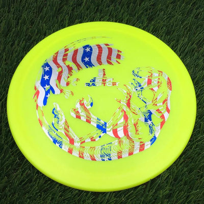 Discraft Big Z Collection Raptor with New Stock Font for 2024 Stamp- 175.5 Yellow