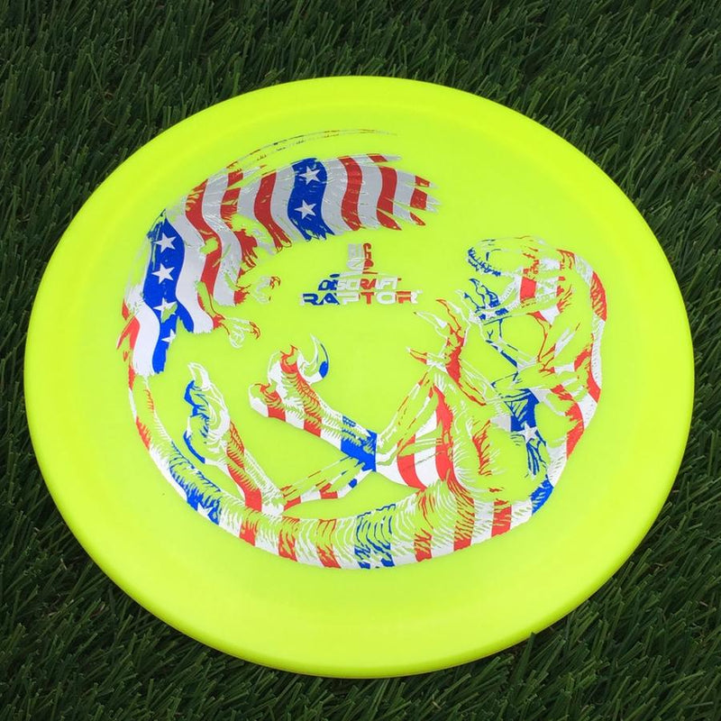 Discraft Big Z Collection Raptor with New Stock Font for 2024 Stamp- 175.5 Yellow