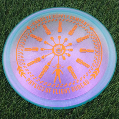 Dynamic Discs Lucid Ice Glimmer EMAC Truth with HSCO Physics of Flight Bureau Assembly Line Stamp- 179.65 Blue