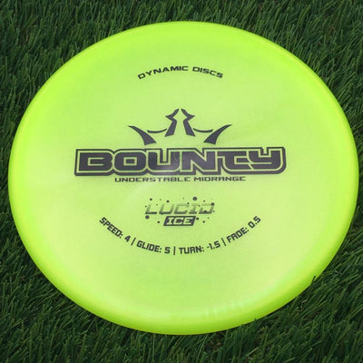 Dynamic Discs Lucid Ice Glimmer Bounty- 174.5 Yellow