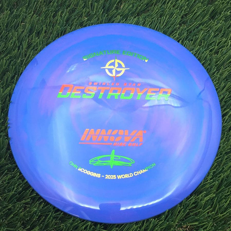 Innova Swirled Star Destroyer with Ohn Scoggins - Signature Edition Stamp- 174.07 Blurple