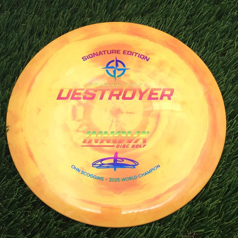 Innova Swirled Star Destroyer with Ohn Scoggins - Signature Edition Stamp- 175.95 Orange