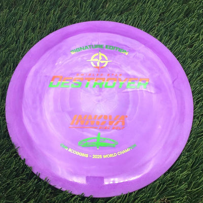 Innova Swirled Star Destroyer with Ohn Scoggins - Signature Edition Stamp- 171.97 Purple
