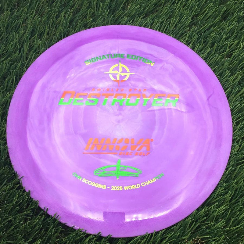 Innova Swirled Star Destroyer with Ohn Scoggins - Signature Edition Stamp- 171.97 Purple
