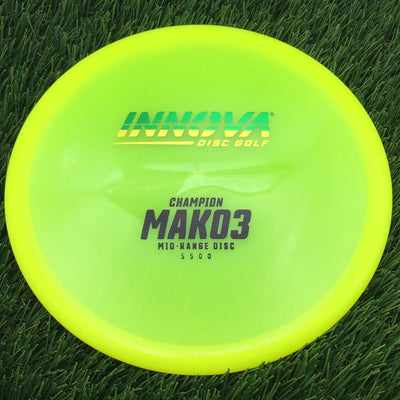 Innova Champion Mako3 with Burst Logo Stock Stamp- 158.26 Yellow