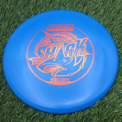 Innova DX Shark with Burst Logo Stock Stamp- 158.81 Blue