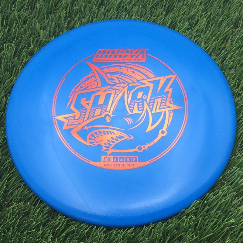 Innova DX Shark with Burst Logo Stock Stamp- 158.81 Blue