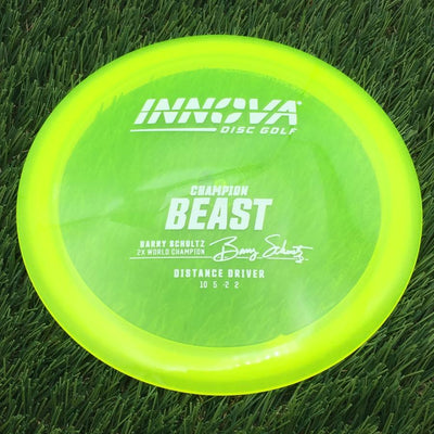 Innova Champion Beast with Burst Logo Barry Schultz 2X World Champion Stamp- 166.93 Yellow
