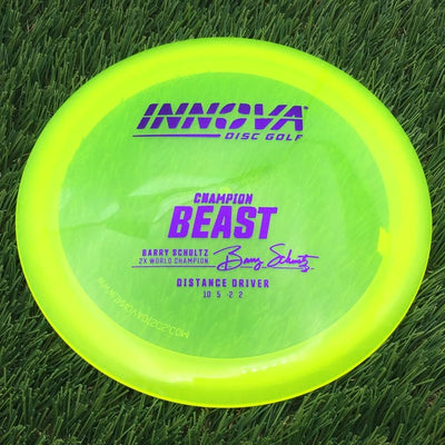 Innova Champion Beast with Burst Logo Barry Schultz 2X World Champion Stamp- 171.53 Yellow