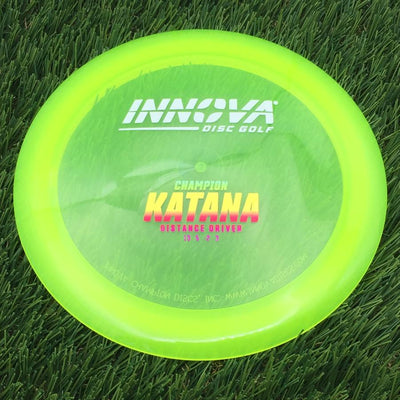 Innova Champion Katana with Burst Logo Stock Stamp- 175.08 Yellow