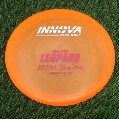 Innova Champion Leopard with Burst Logo Barry Schultz 2X World Champion Stamp- 175.81 Orange
