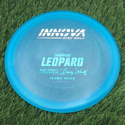 Innova Champion Leopard with Burst Logo Barry Schultz 2X World Champion Stamp- 174.69 Blue