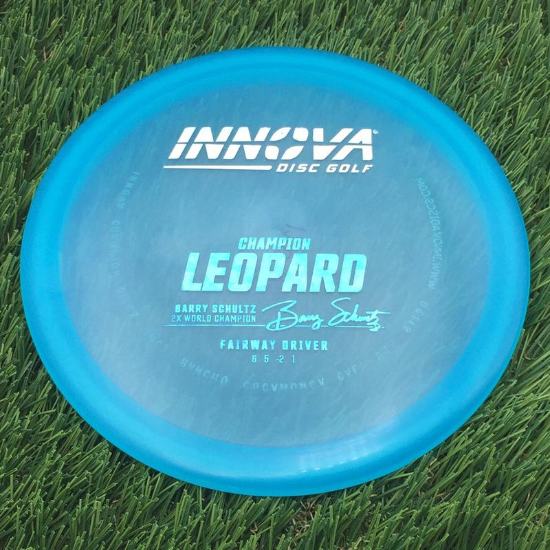 Innova Champion Leopard with Burst Logo Barry Schultz 2X World Champion Stamp- 174.69 Blue