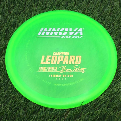 Innova Champion Leopard with Burst Logo Barry Schultz 2X World Champion Stamp- 175.32 Green