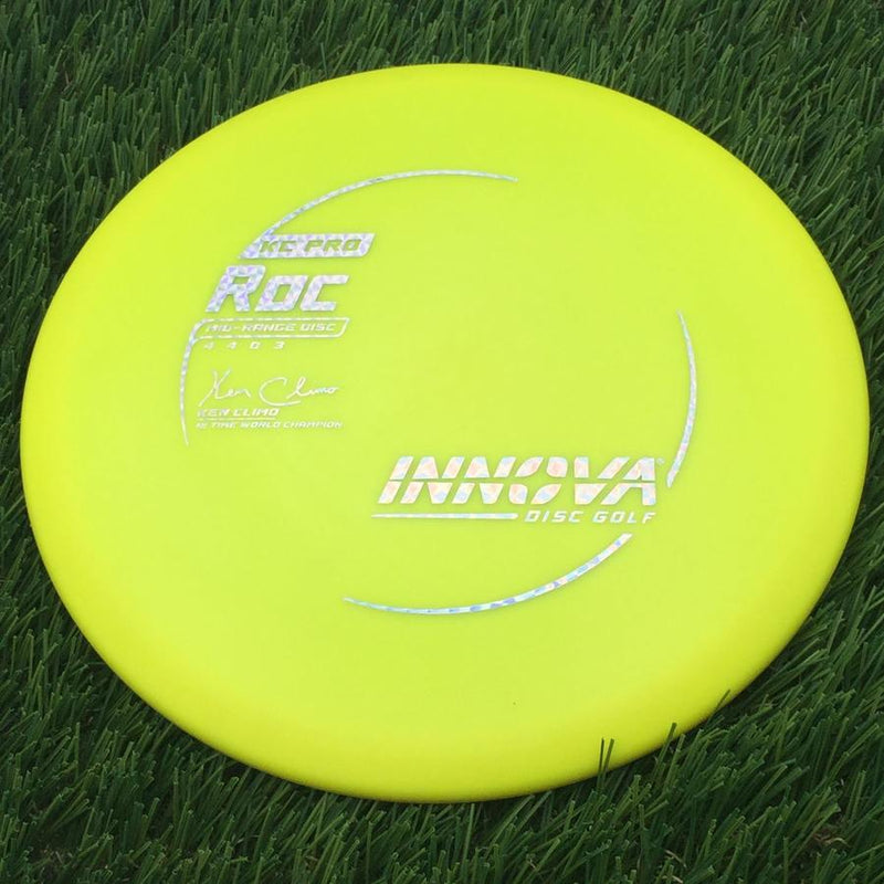 Innova Pro KC Roc with Ken Climo 12 Time World Champion Burst Logo Stamp- 159 Yellow