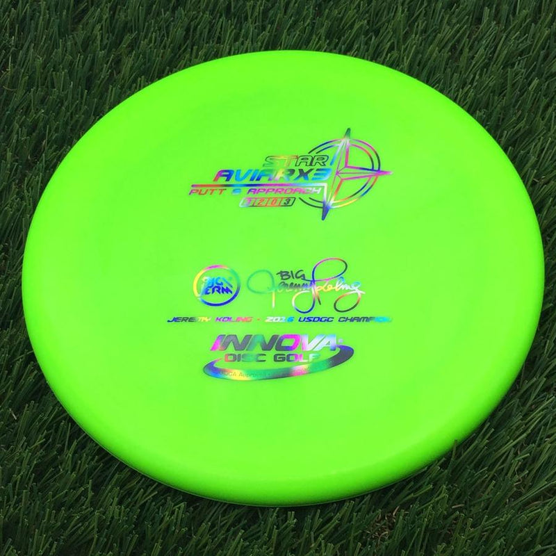 Innova Star AviarX3 with Big Jerm - Jeremy Koling - 2016 USDGC Champion Stamp- 168 Green