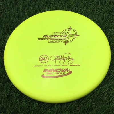 Innova Star AviarX3 with Big Jerm - Jeremy Koling - 2016 USDGC Champion Stamp- 170.77 Yellow